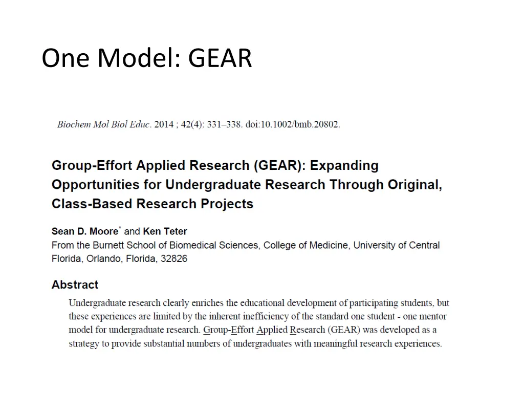 one model gear