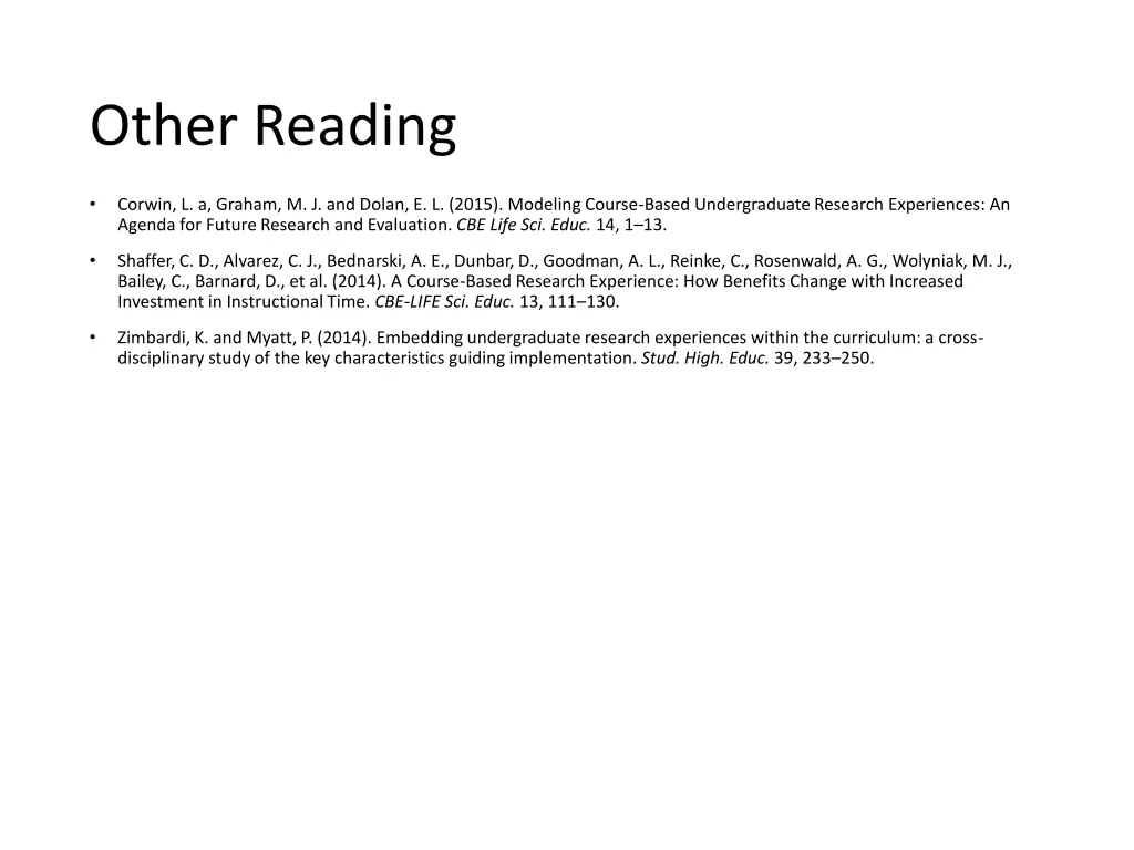 other reading