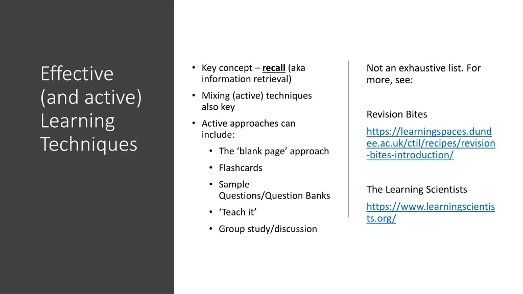 key concept recall aka information retrieval