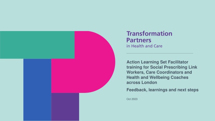action learning set facilitator training