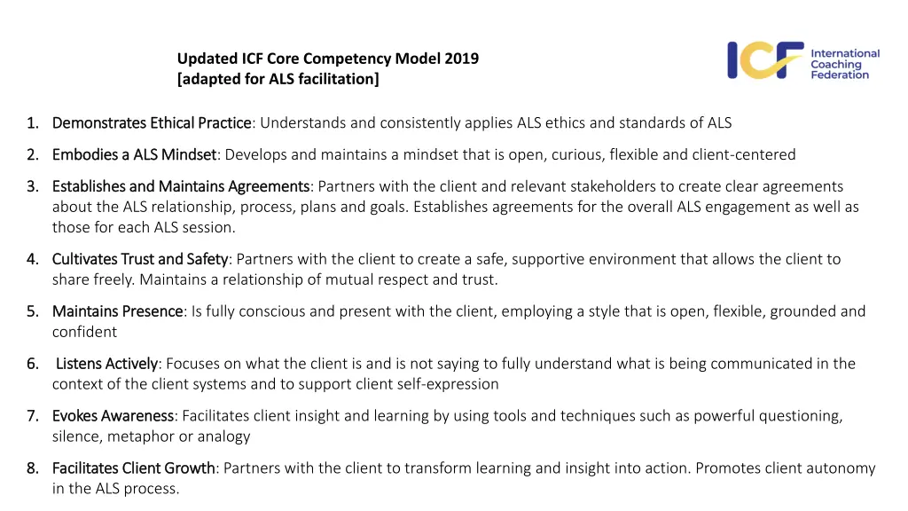 updated icf core competency model 2019 adapted