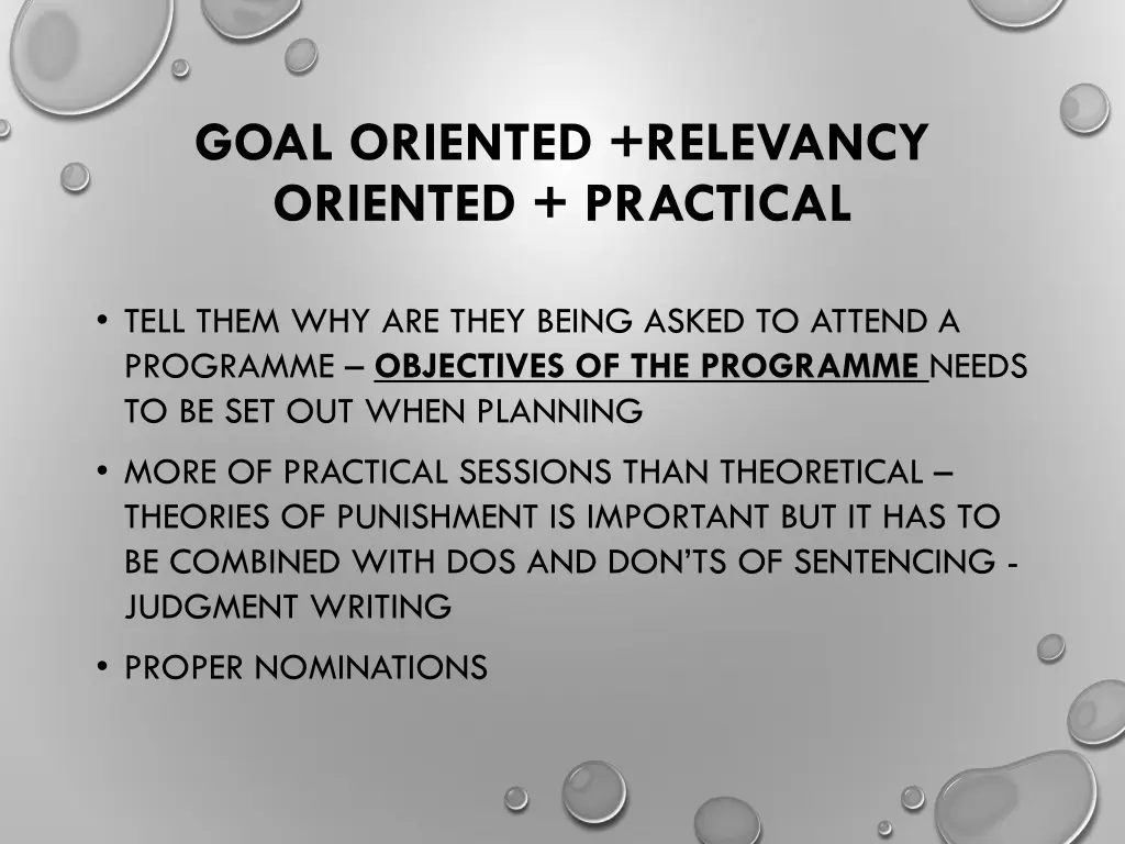 goal oriented relevancy oriented practical