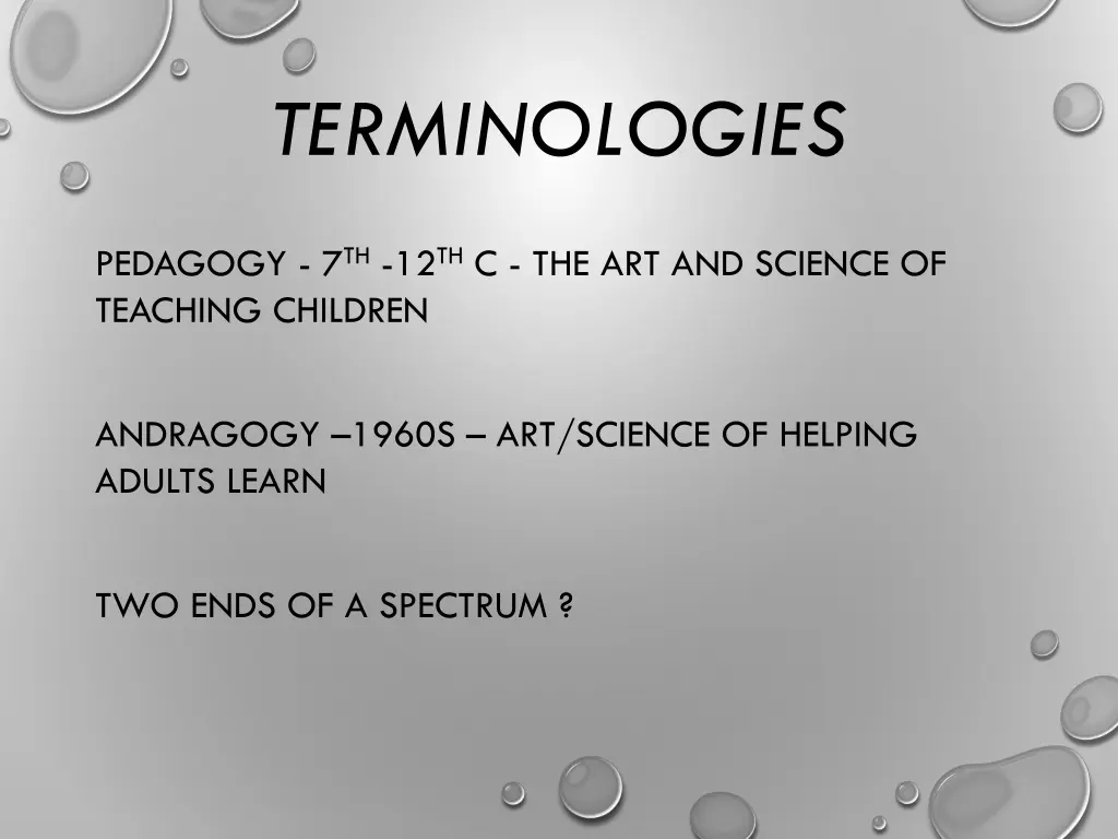 terminologies