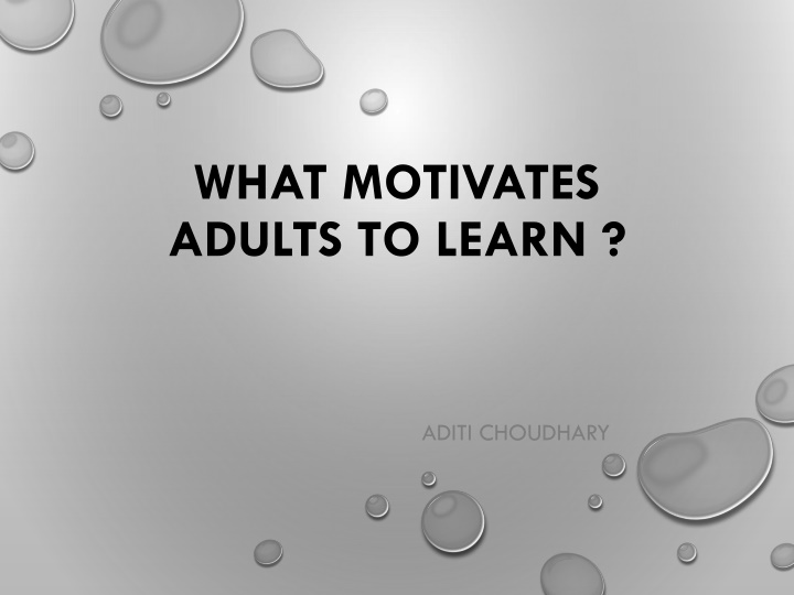 what motivates adults to learn