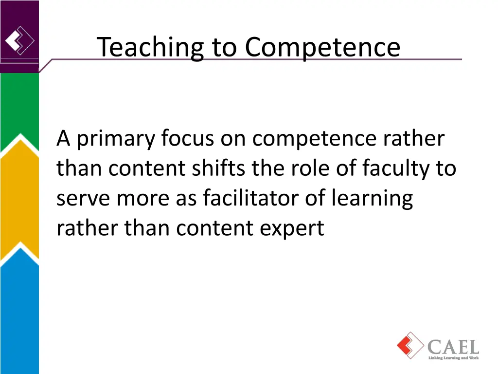 teaching to competence