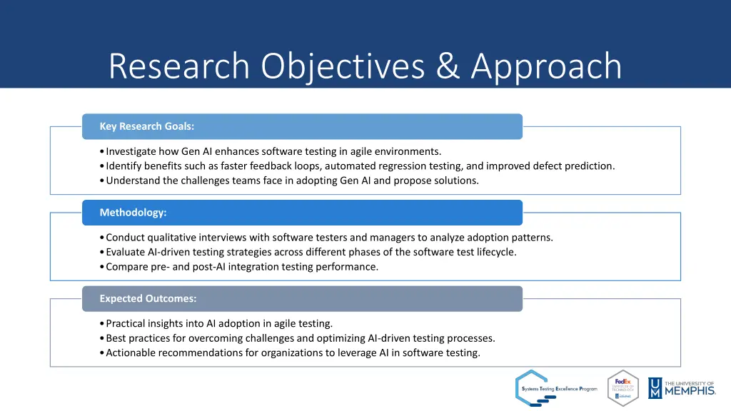 research objectives approach