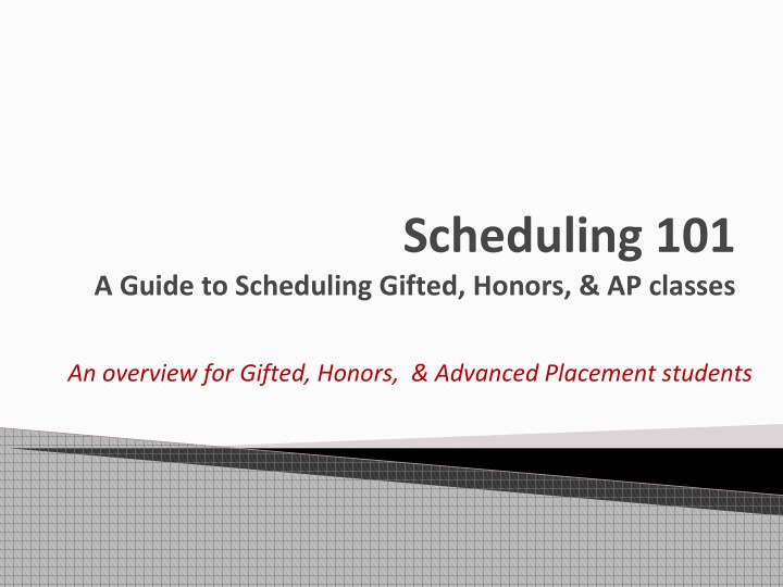 scheduling 101
