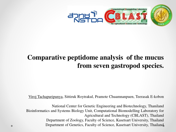 comparative peptidome analysis of the mucus from