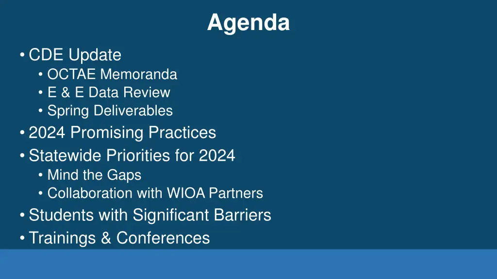 agenda