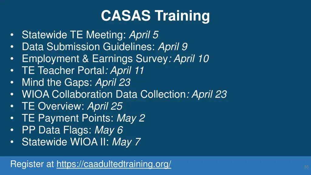 casas training