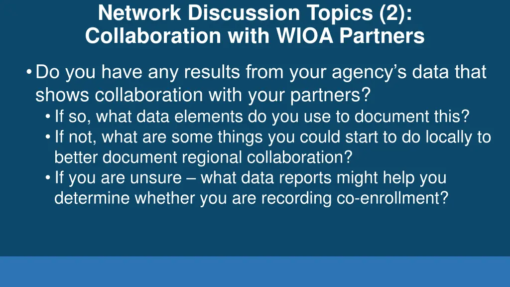 network discussion topics 2 collaboration with