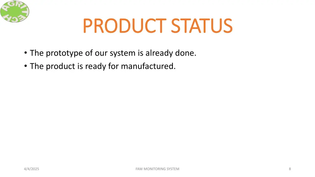 product status product status