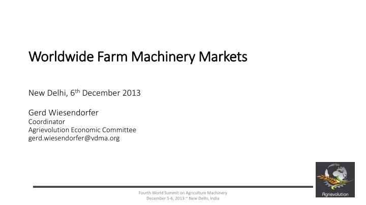 worldwide farm machinery markets worldwide farm
