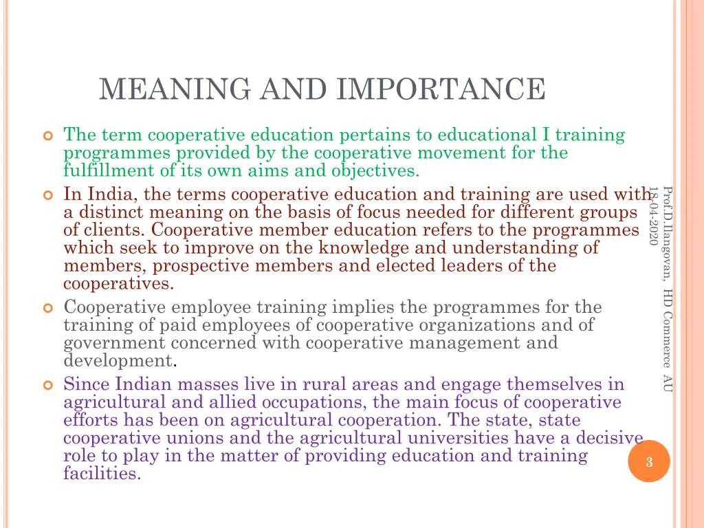 meaning and importance