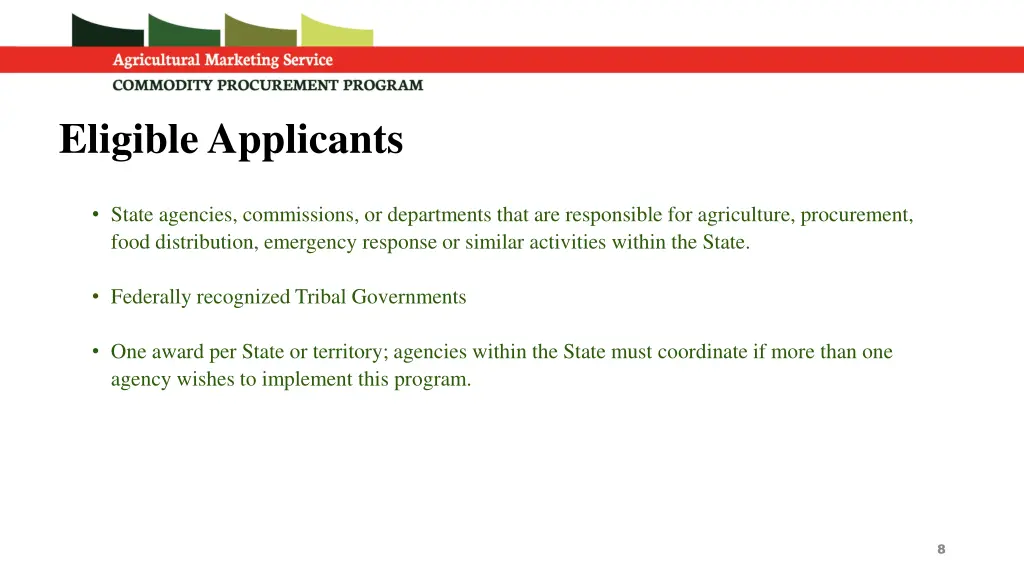 eligible applicants