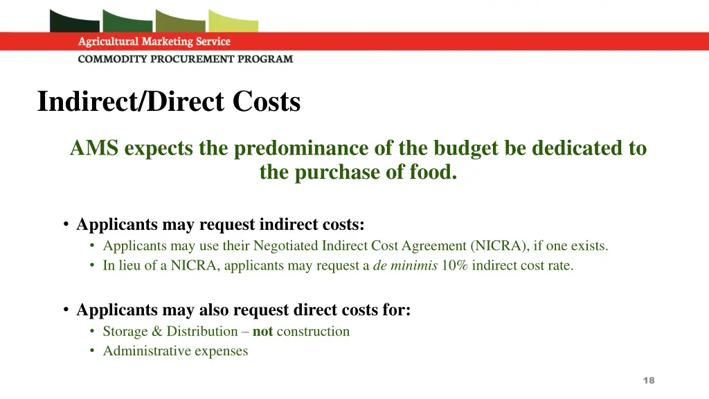 indirect direct costs