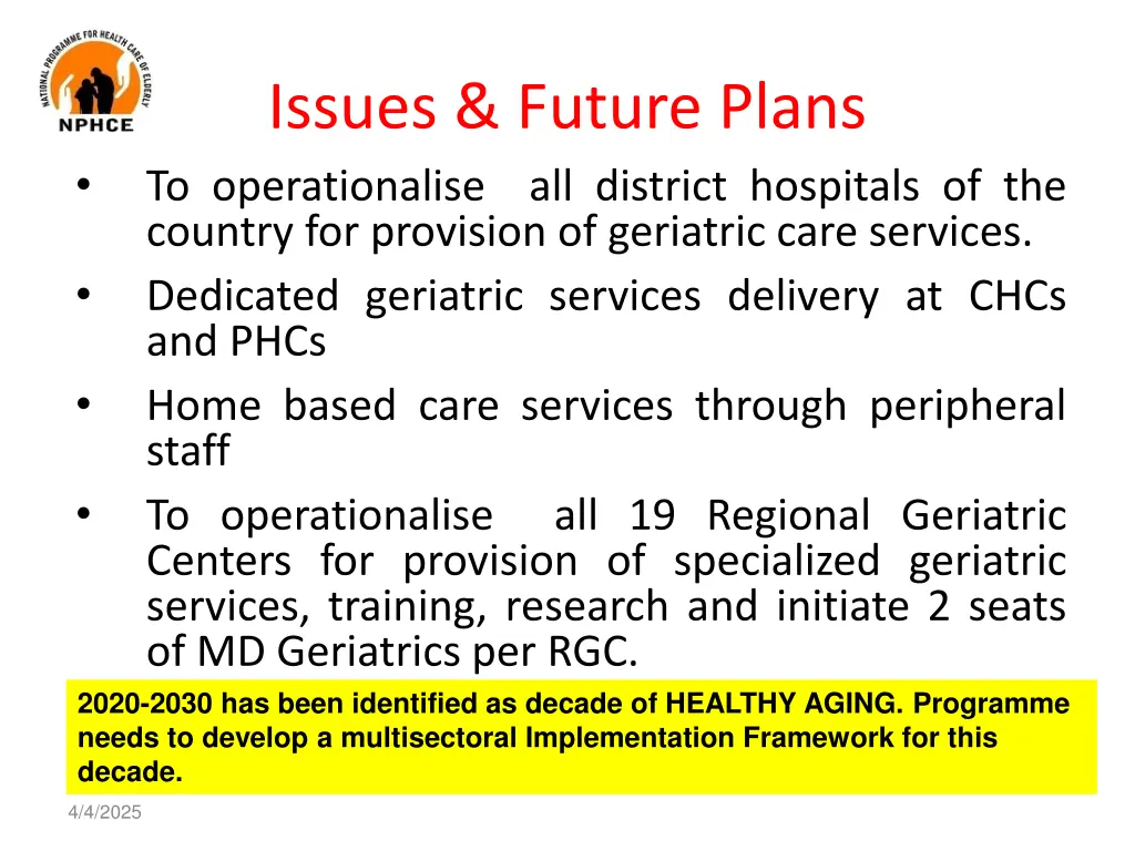 issues future plans to operationalise country