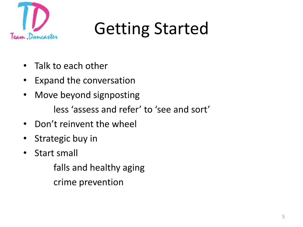 getting started
