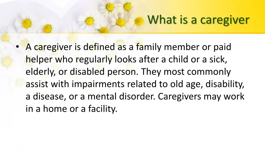 what is a caregiver