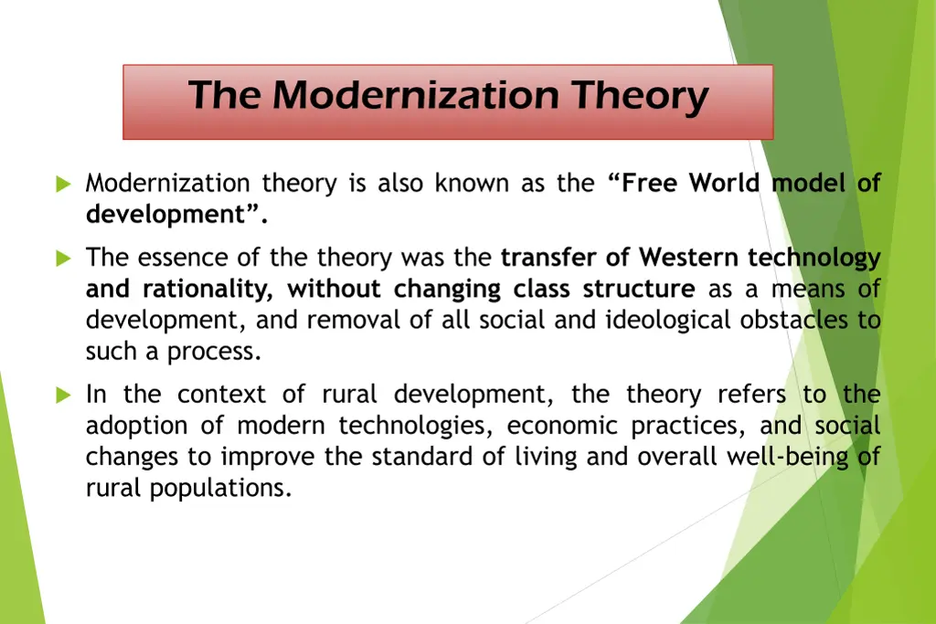the modernization theory