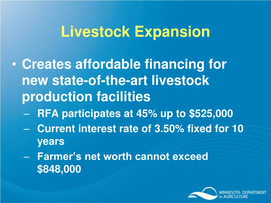 livestock expansion