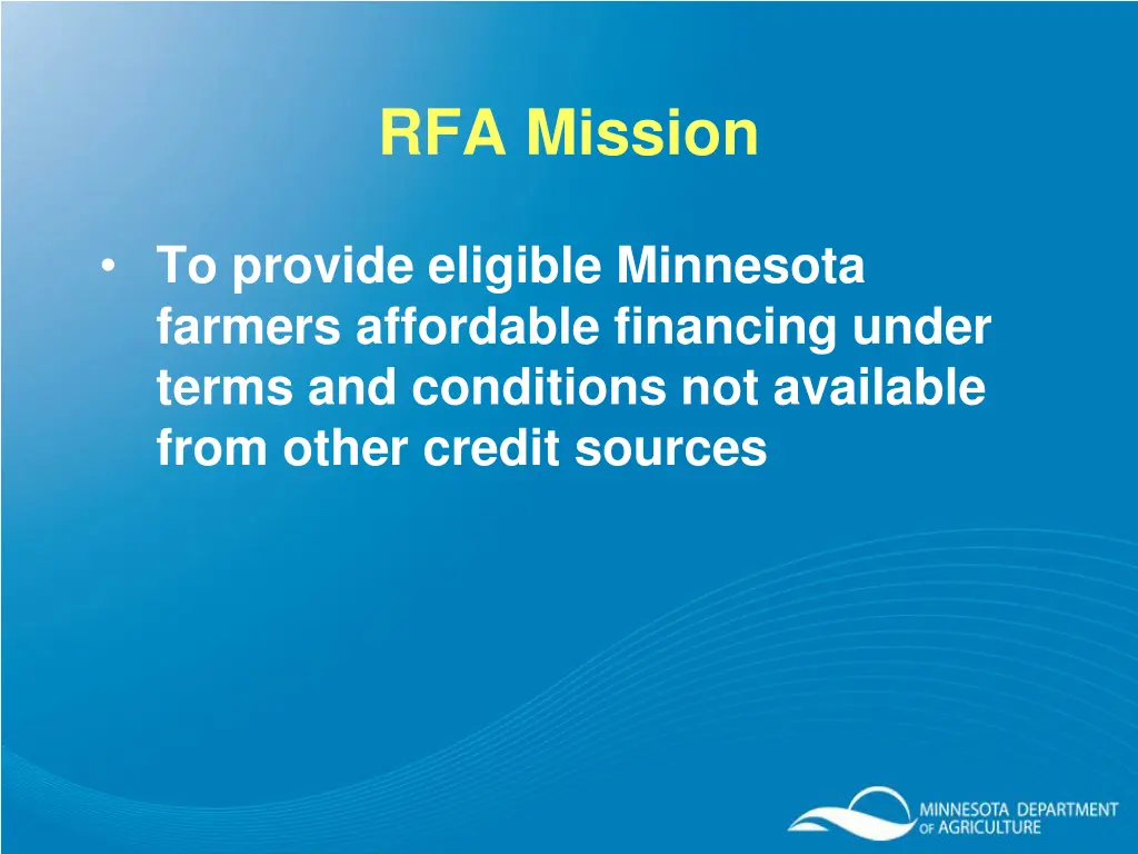 rfa mission