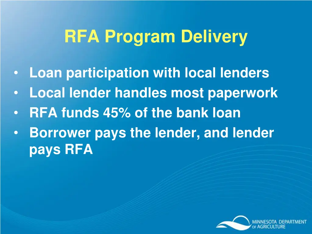 rfa program delivery