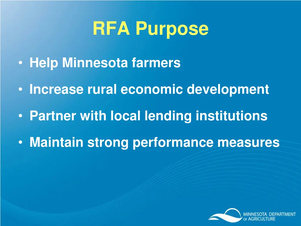 rfa purpose