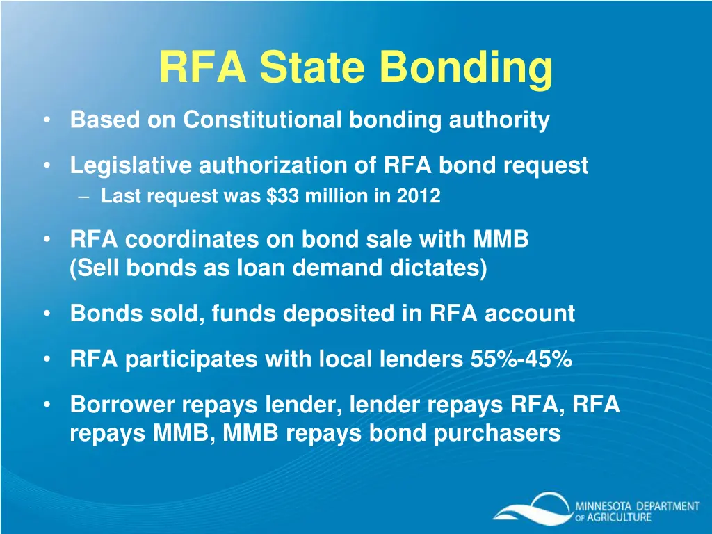 rfa state bonding