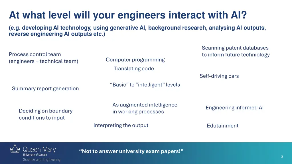 at what level will your engineers interact with ai