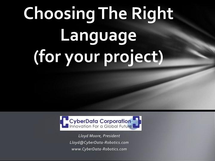 choosing the right language for your project