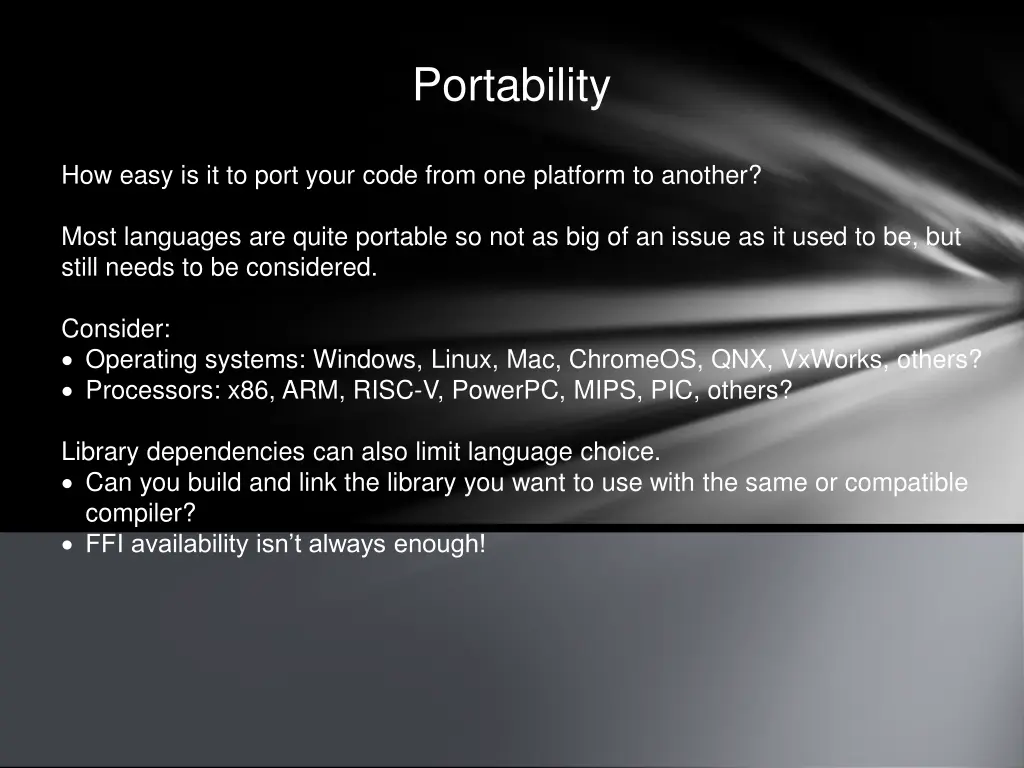 portability