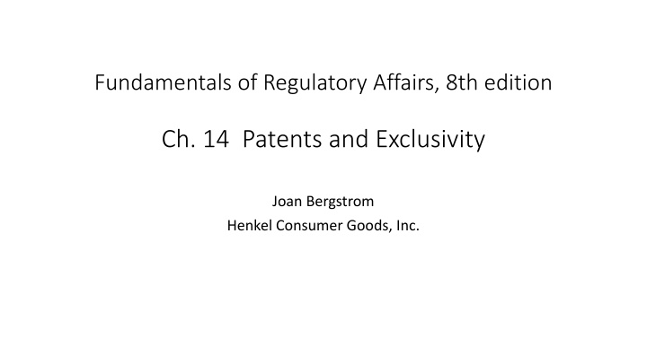 fundamentals of regulatory affairs 8th edition