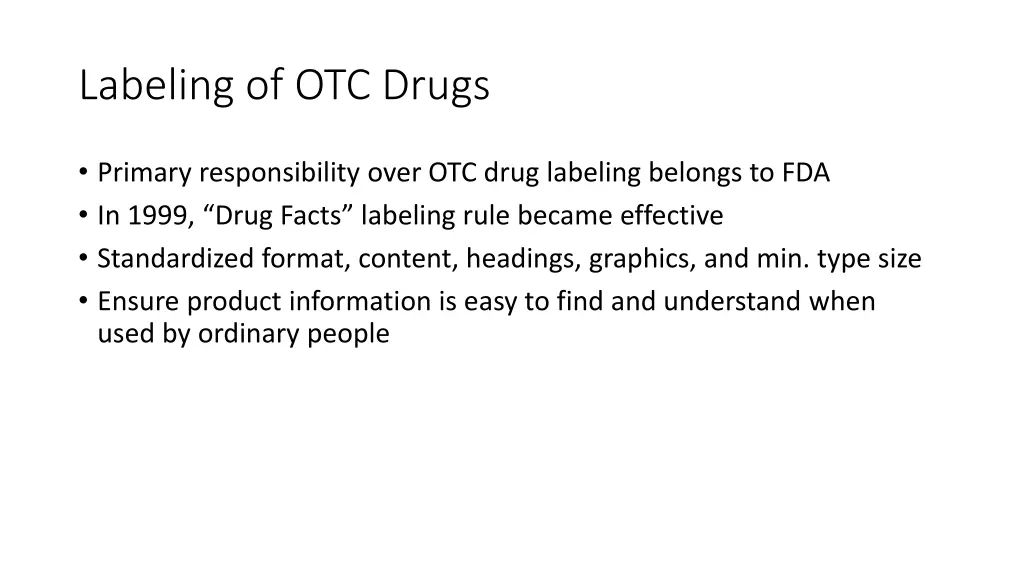 labeling of otc drugs