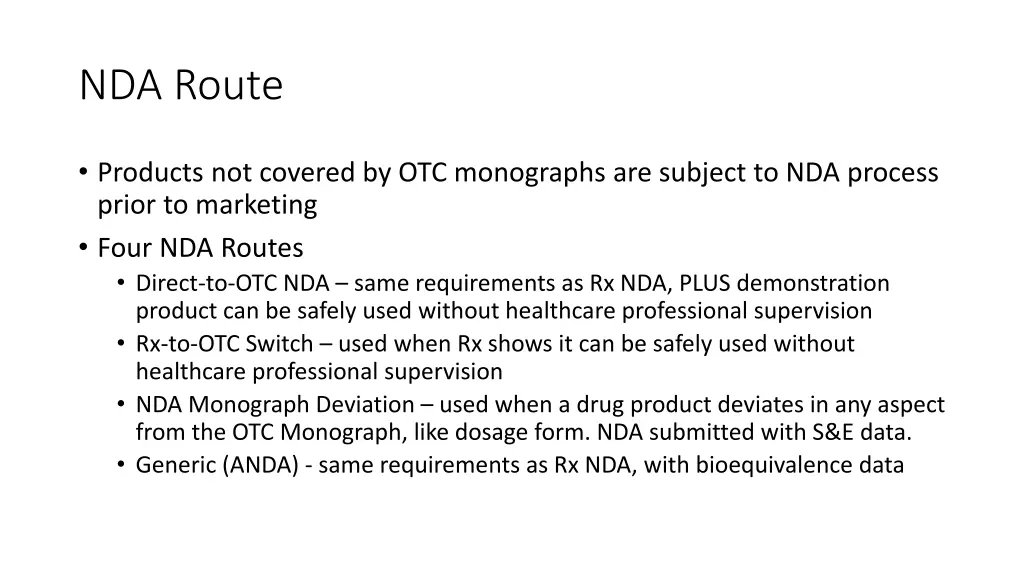 nda route