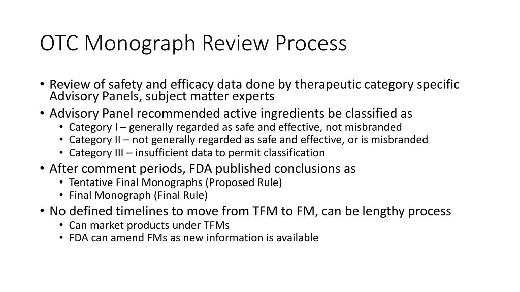 otc monograph review process