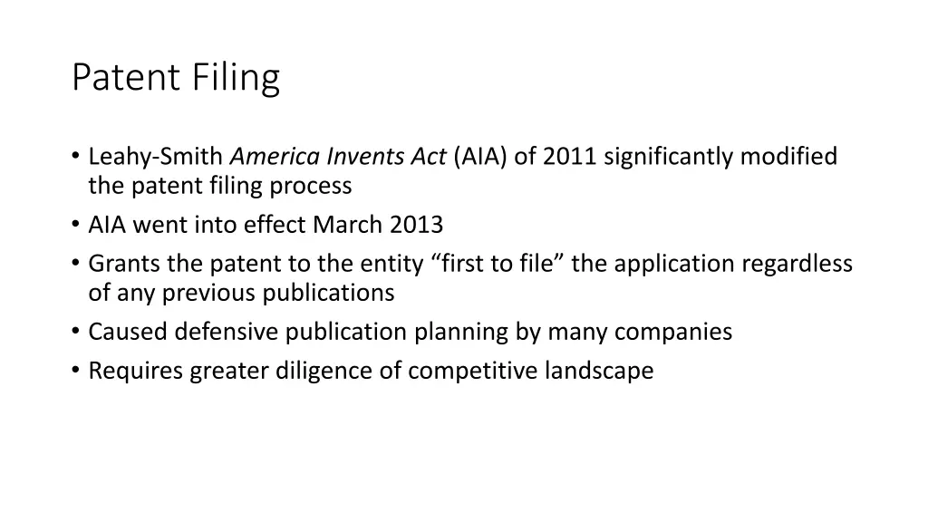 patent filing