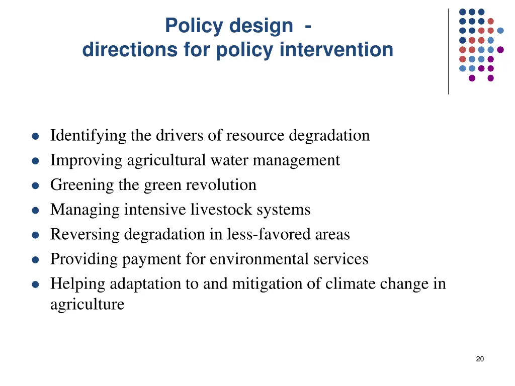 policy design