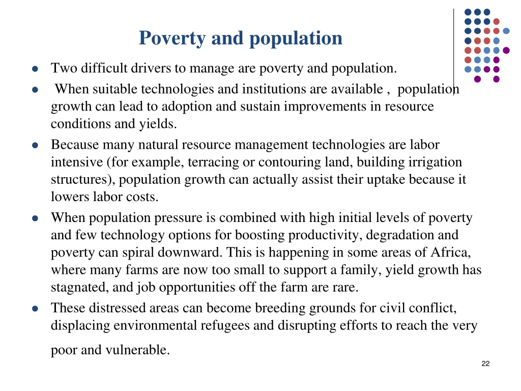 poverty and population