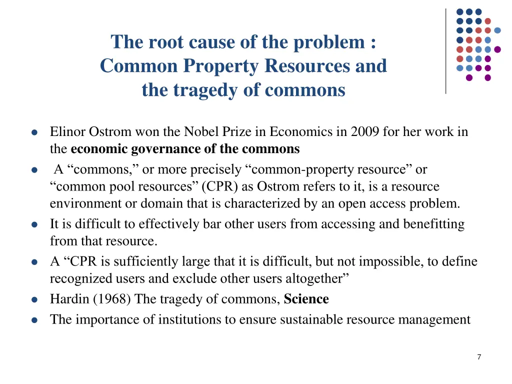 the root cause of the problem common property