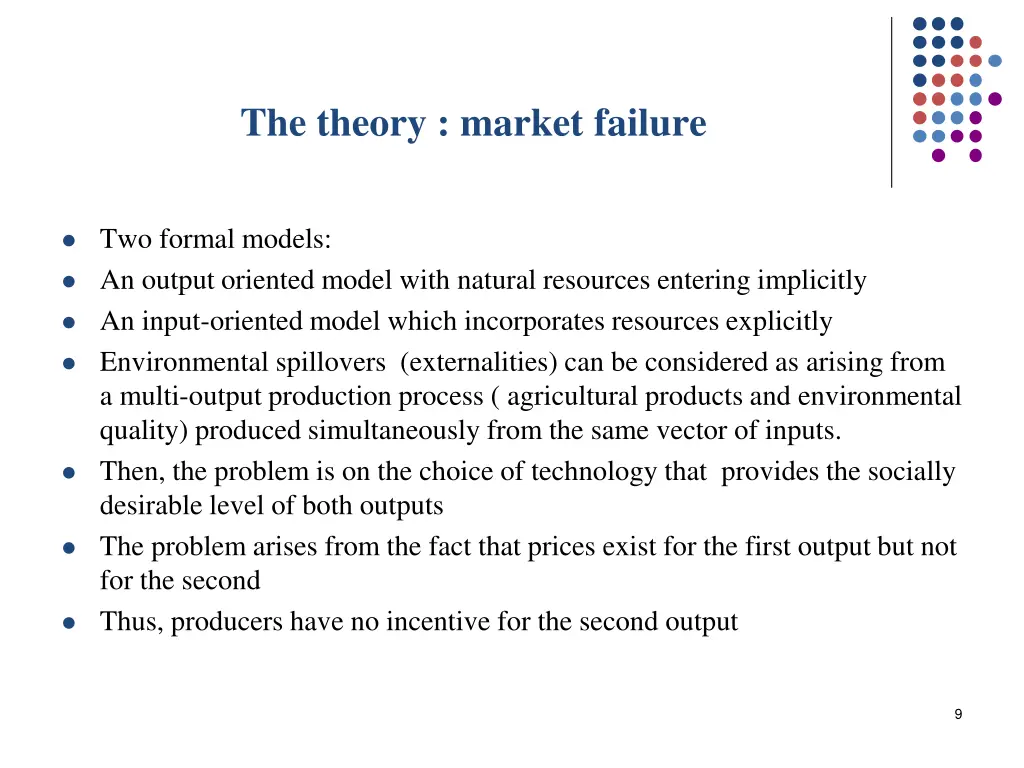 the theory market failure