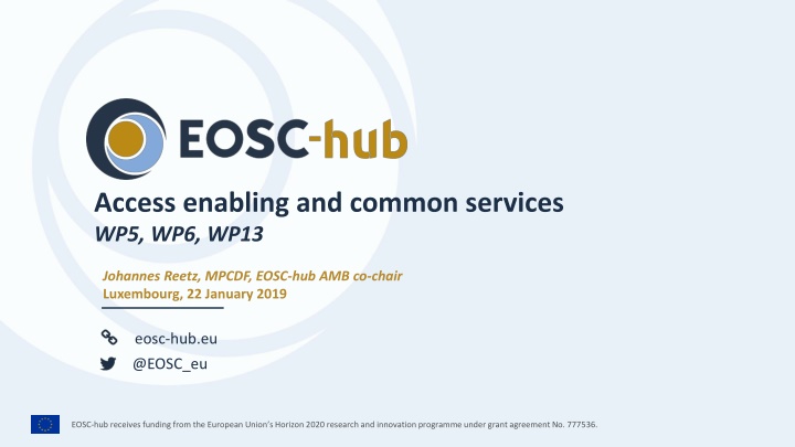 johannes reetz mpcdf eosc hub amb co chair