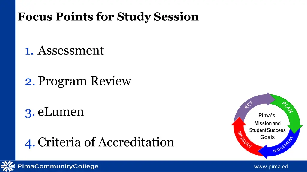 focus points for study session