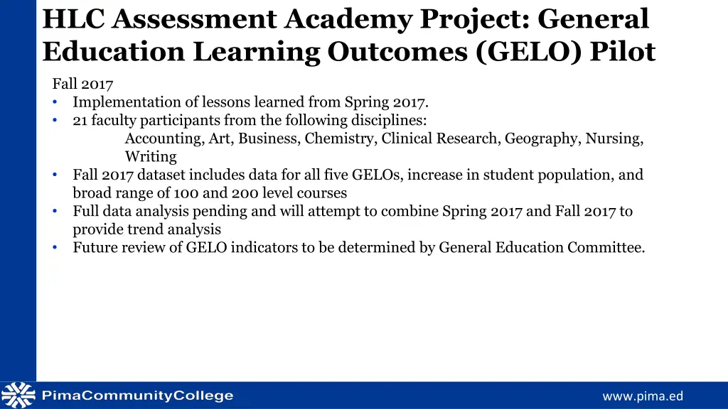 hlc assessment academy project general education 2