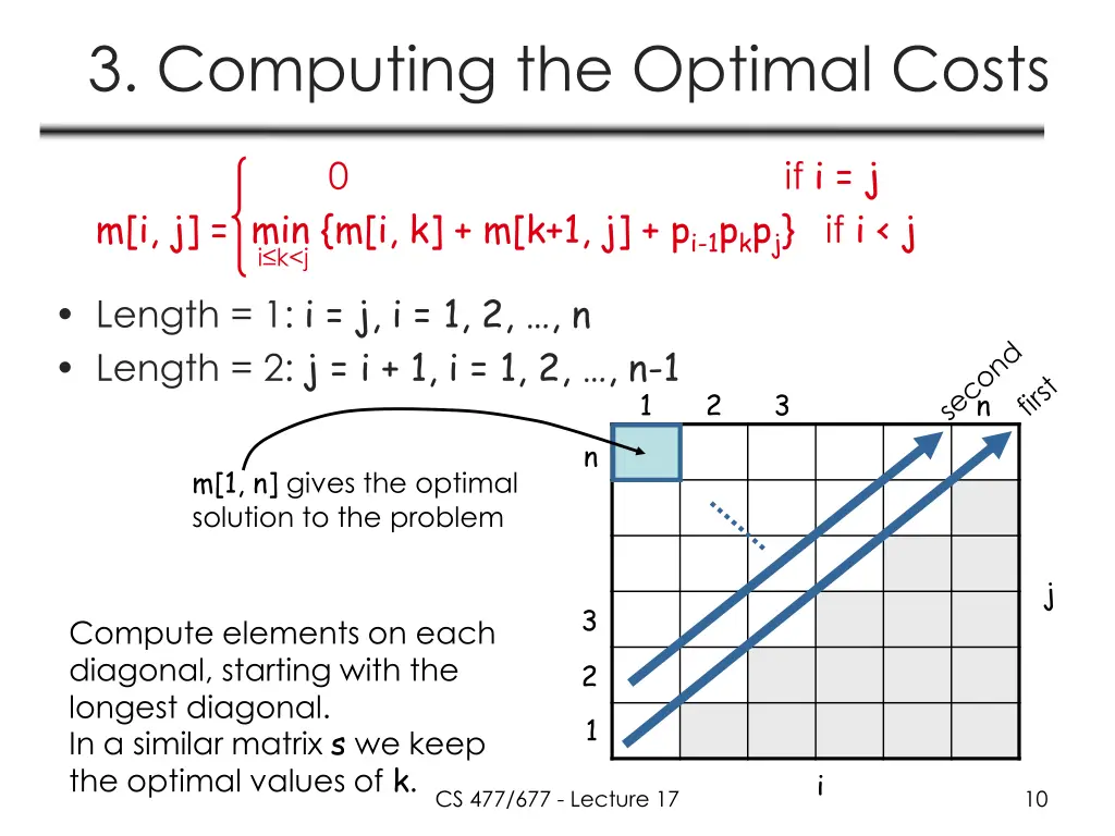 3 computing the optimal costs 2