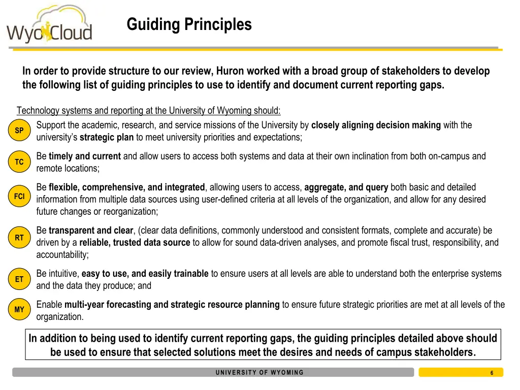 guiding principles