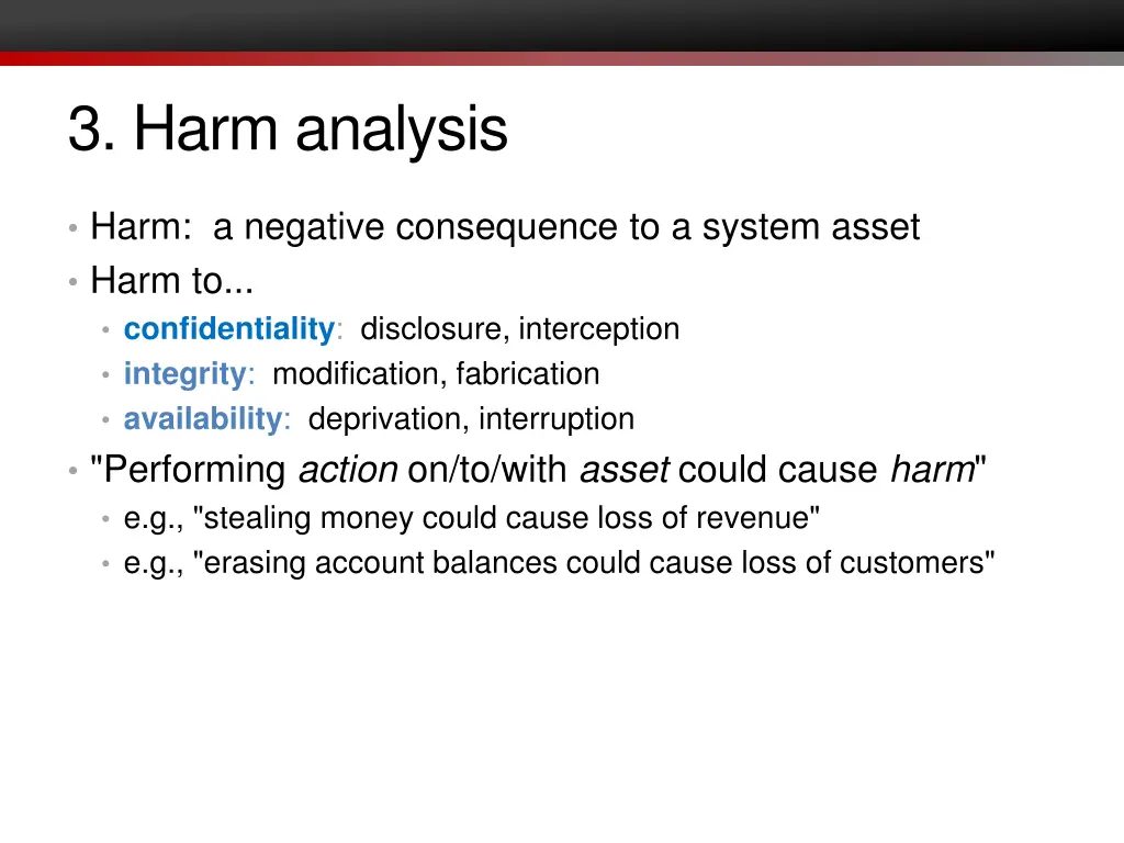 3 harm analysis