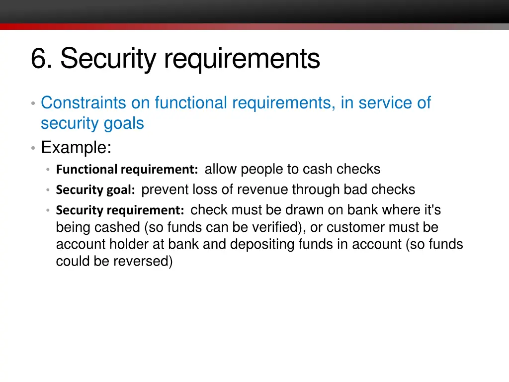 6 security requirements