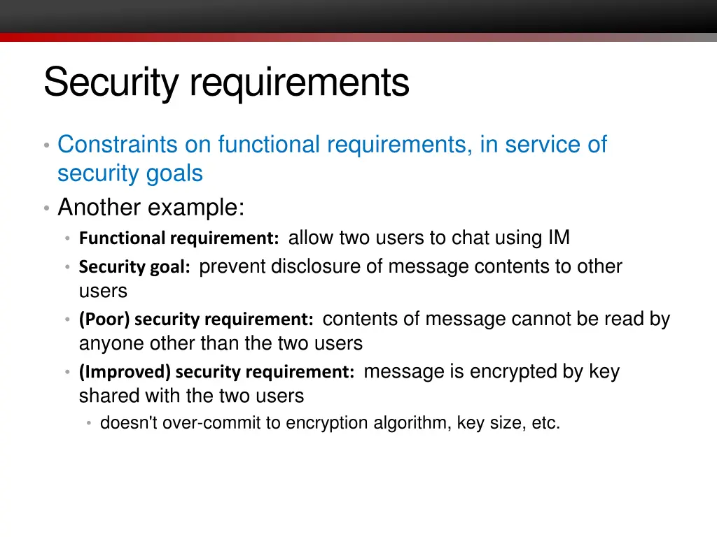 security requirements