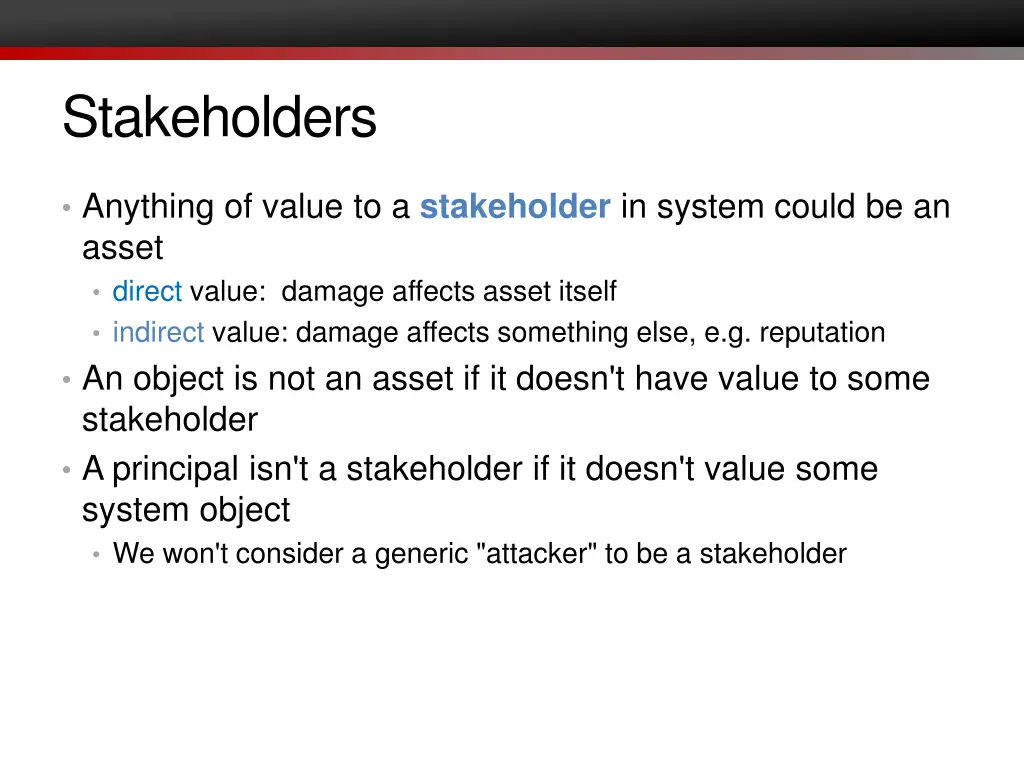 stakeholders